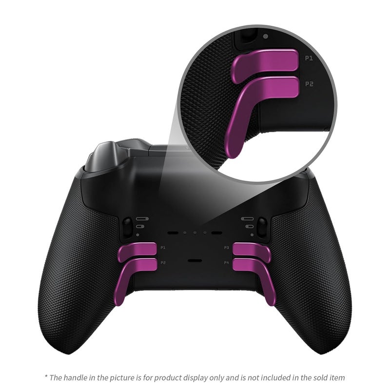 KD.FLY 13-in-1 Metal Thumbsticks Replacement Kits for Xbox Elite Series 2, Xbox Elite 2 Controller Accessories, Includes Magnetic Joysticks, Paddles, Silicone Caps, Storage Bag, Magenta - Image 3